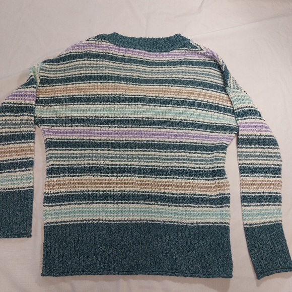 Ricki's V-neck Striped Soft Knit Sweater, Sizes small & medium - Picture 6 of 7